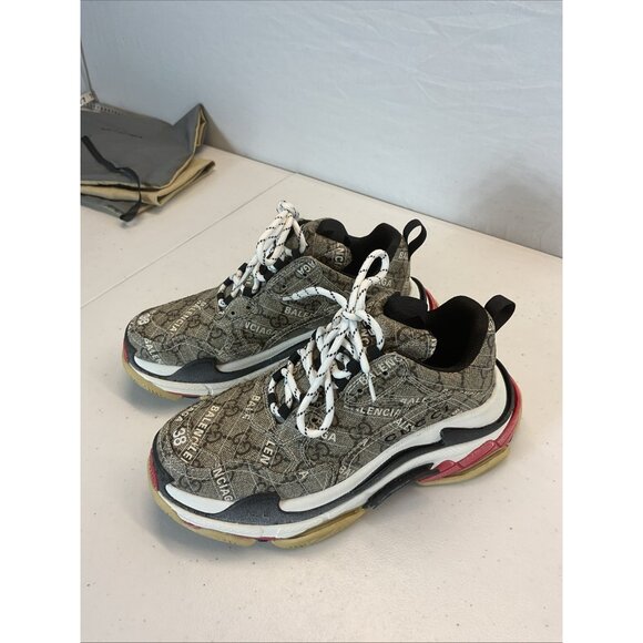 Gucci x Balenciaga the Hacker project Triple S Sneakers Womens Sz‎ 8 - Picture 3 of 16